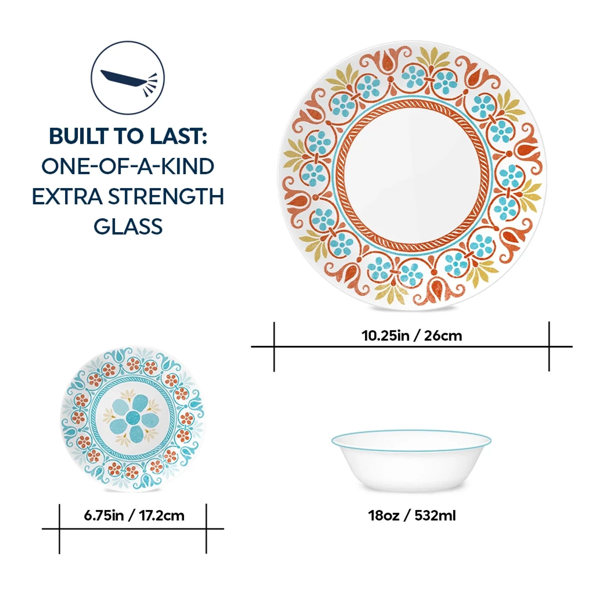 Global Collection Terracotta Dreams 18-piece Dinnerware Set, Service for 6 - Image 3
