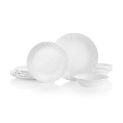 Linen Weave 18-piece Dinnerware Set, Service for 6