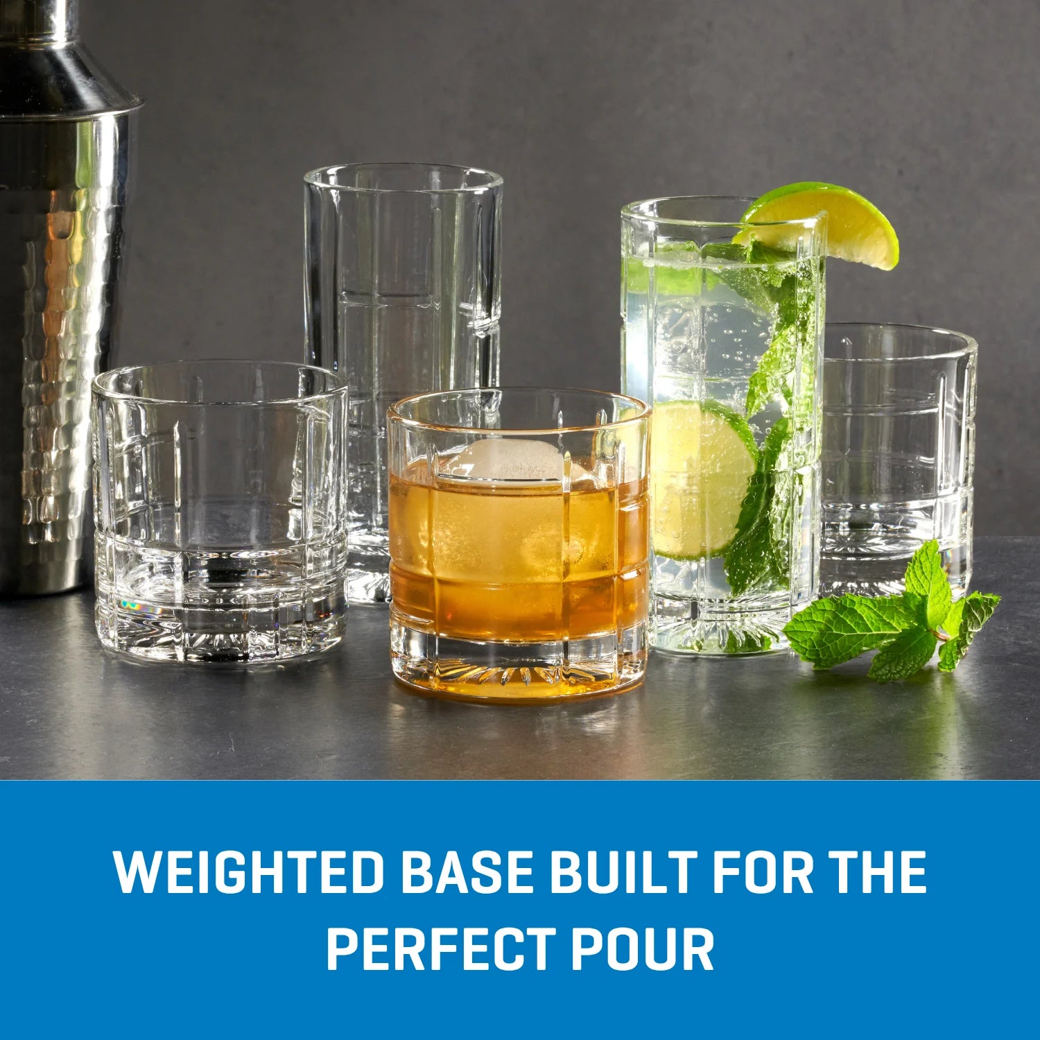 Ocean Glass Traze FTR Highball Glasses (4-Pieces), 12-ounce, Dishwasher Safe - Image 7