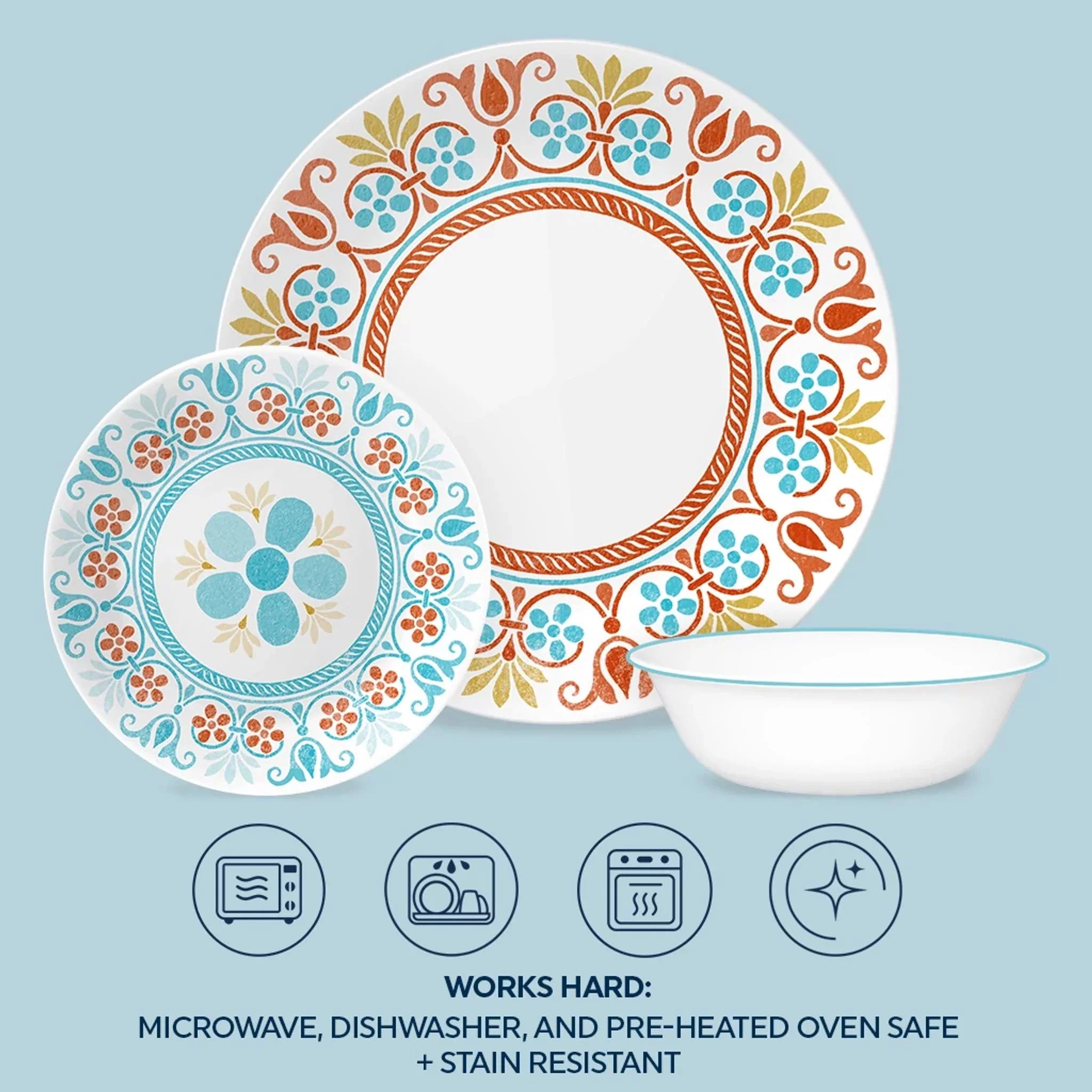 Global Collection Terracotta Dreams 18-piece Dinnerware Set, Service for 6 - Image 6