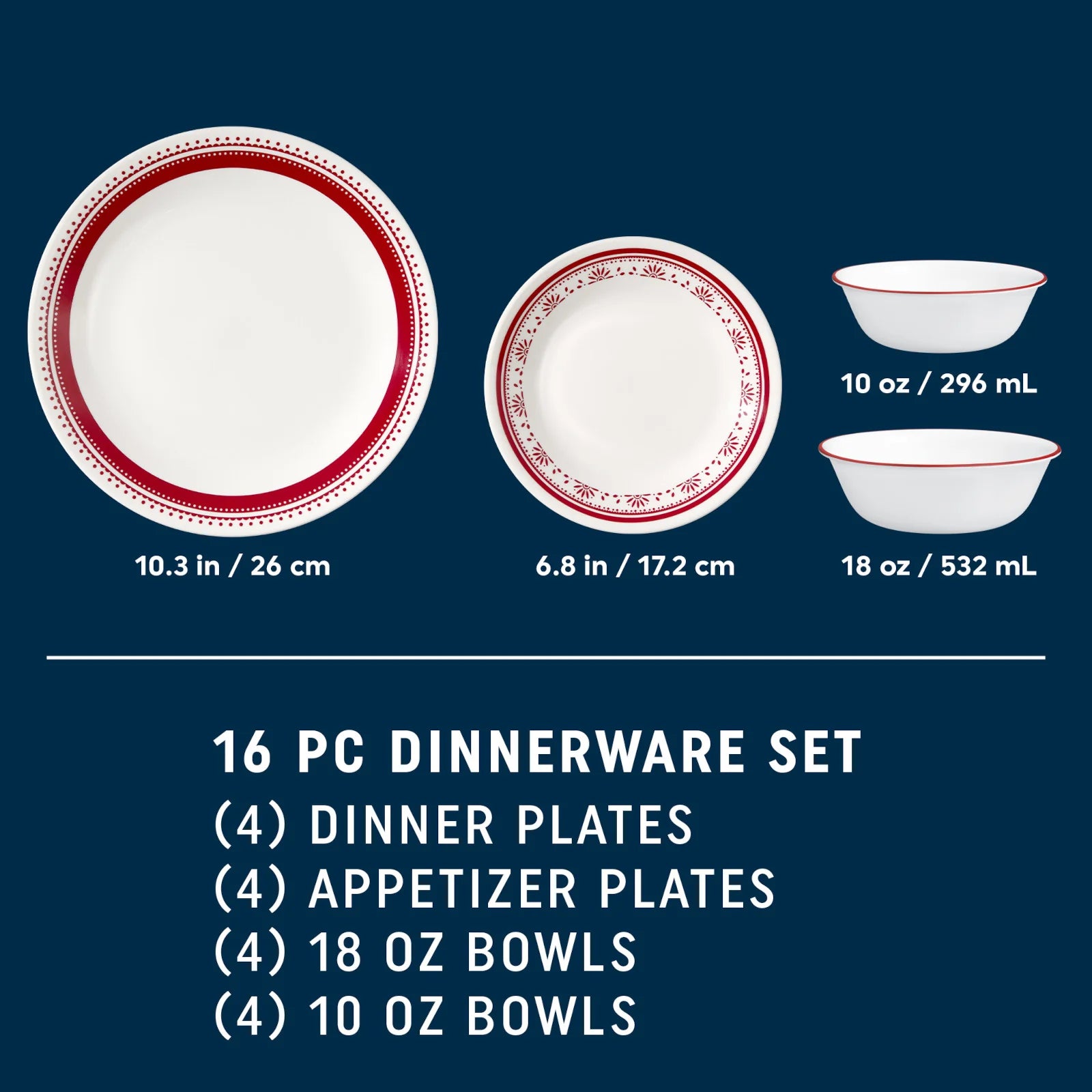 Sadie 16-piece Dinnerware Set, Service for 4 - Image 2