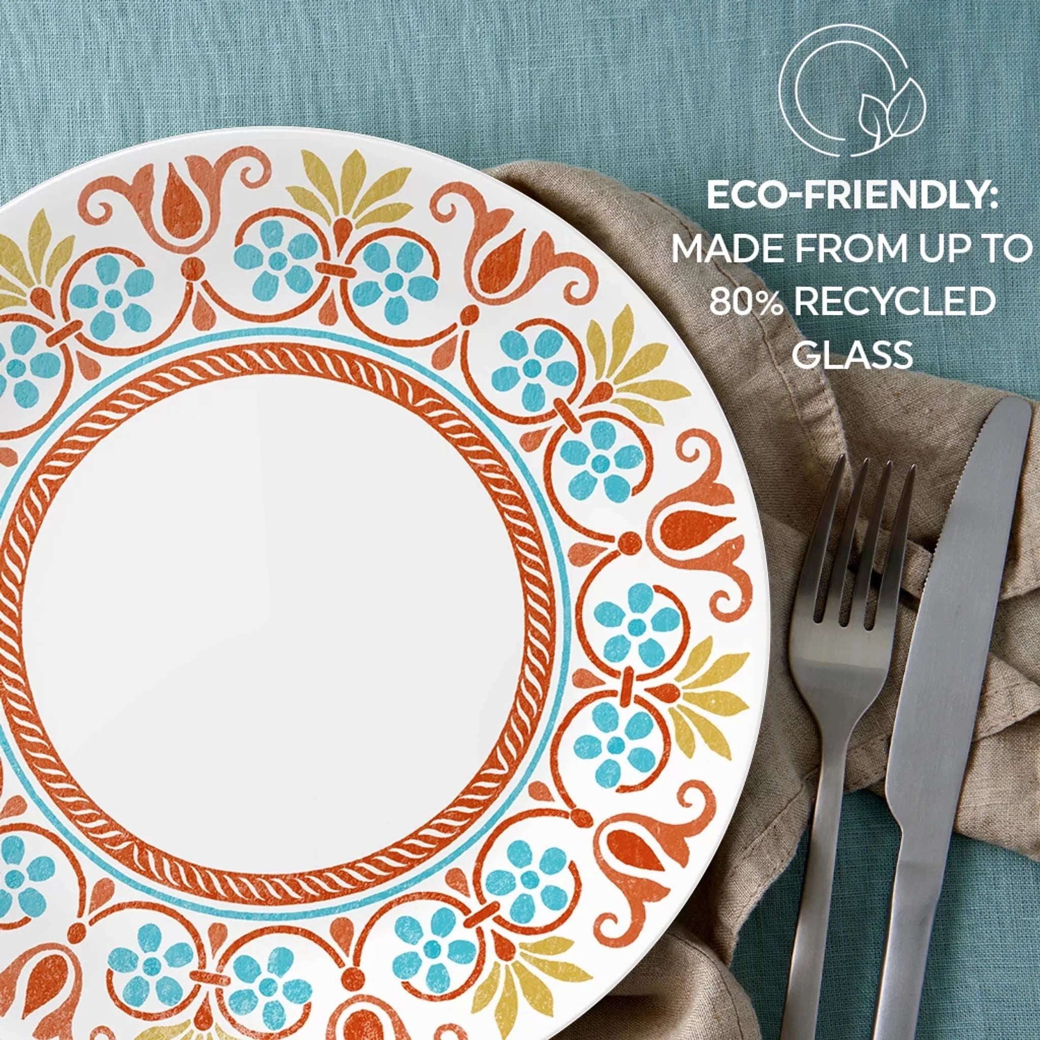 Global Collection Terracotta Dreams 18-piece Dinnerware Set, Service for 6 - Image 8