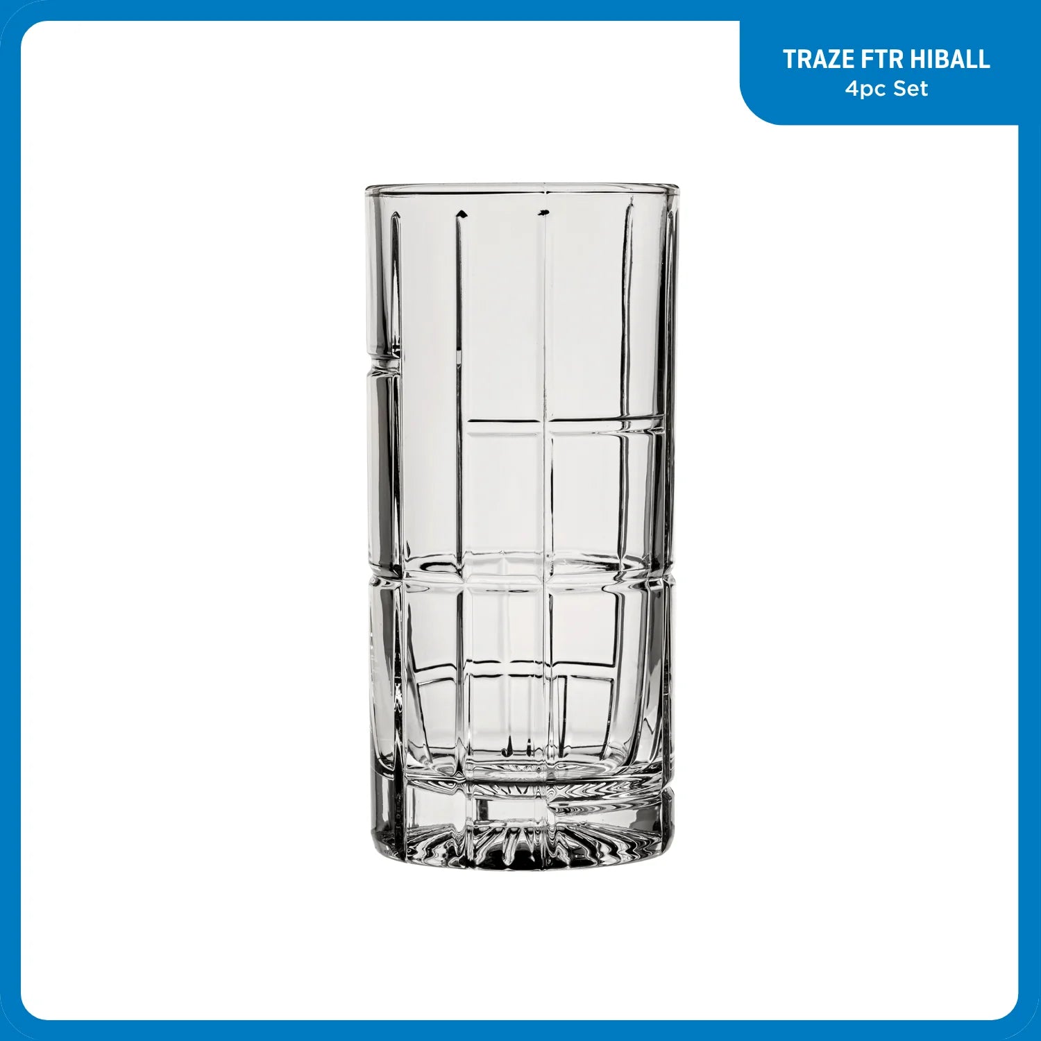 Ocean Glass Traze FTR Highball Glasses (4-Pieces), 12-ounce, Dishwasher Safe - Image 4