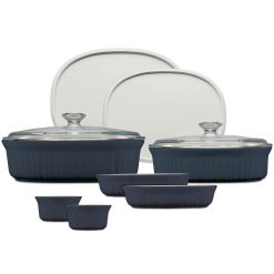 10-piece Oval Bakeware Set, Navy