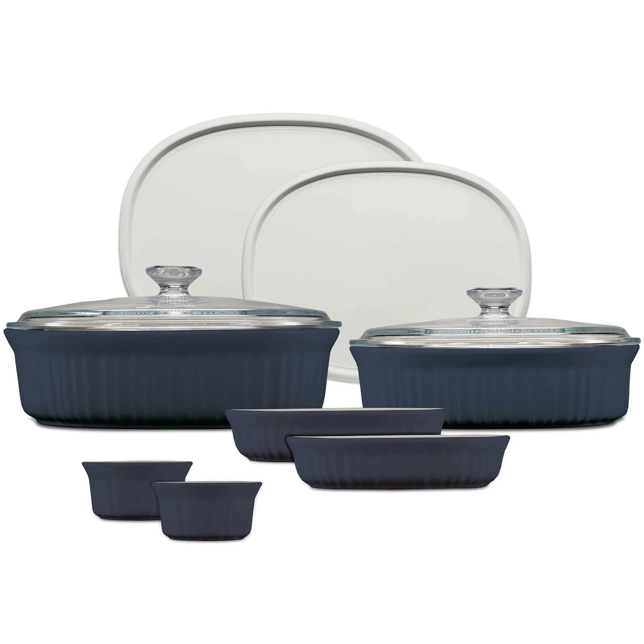 10-piece Oval Bakeware Set, Navy