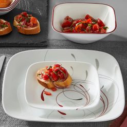 Alternative view of Square Splendor 12-piece Dinnerware Set with Appetizer Plates, Service for 4