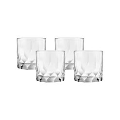 Ocean Glass Cienna Rocks Glasses (4-Pieces), 12-ounce, dishwasher Safe