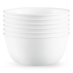 Winter Frost White 28-ounce Large Soup Bowls, 6-pack