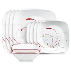Square Splendor 12-piece Dinnerware Set, Service for 4