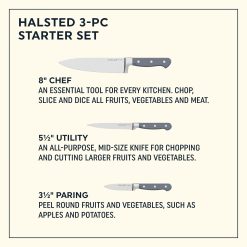 Alternative view of Halsted 3-piece Knife Set