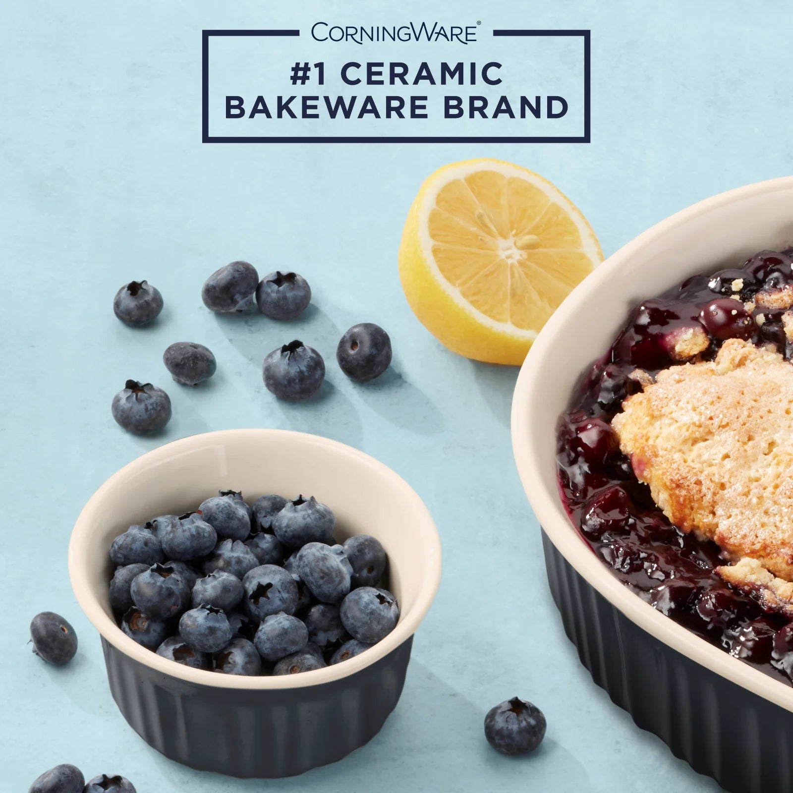 12-piece Oval Bakeware Set, Navy - Image 2
