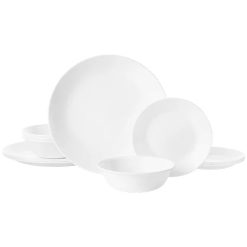 Winter Frost White 12-piece Dinnerware Set, Service for 4