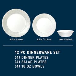Alternative view of Knox 12-piece Dinnerware Set, Service for 4