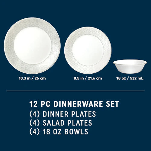 Knox 12-piece Dinnerware Set, Service for 4 - Image 2