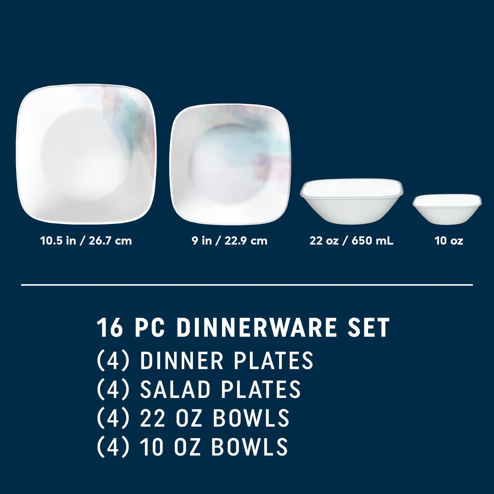 Aquarello 16-piece Dinnerware Set, Service for 4 - Image 3