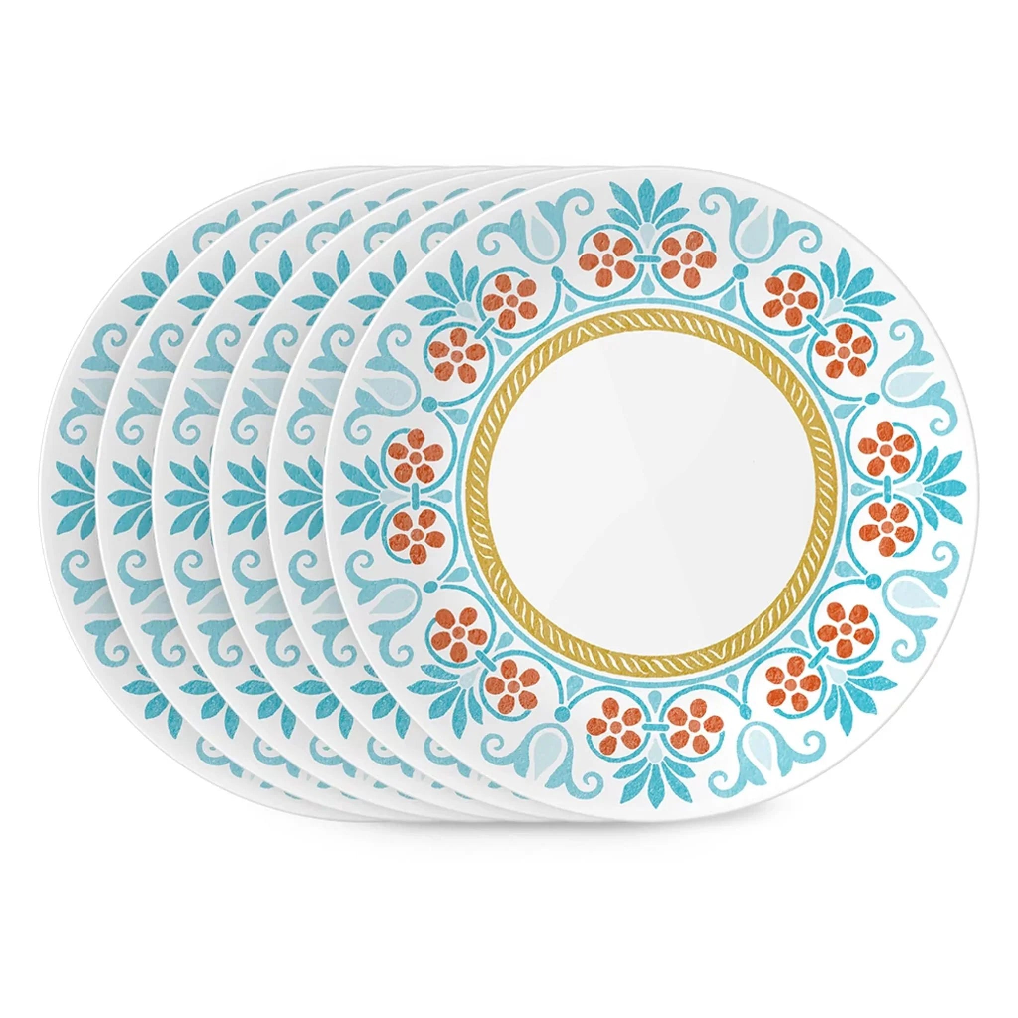 Global Collection Terracotta Dreams, 8.5” Salad Plates, 6-pack