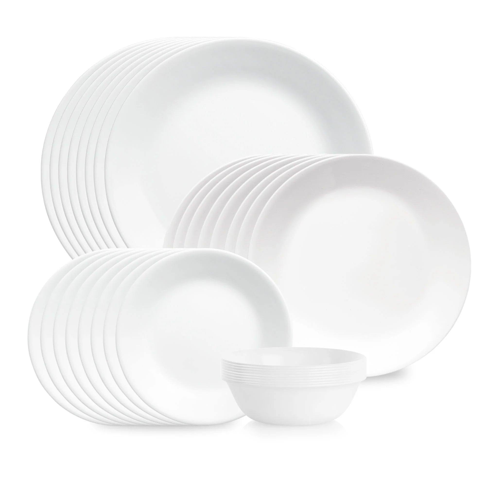 Shimmering White 32-piece Dinnerware Set, Service for 8
