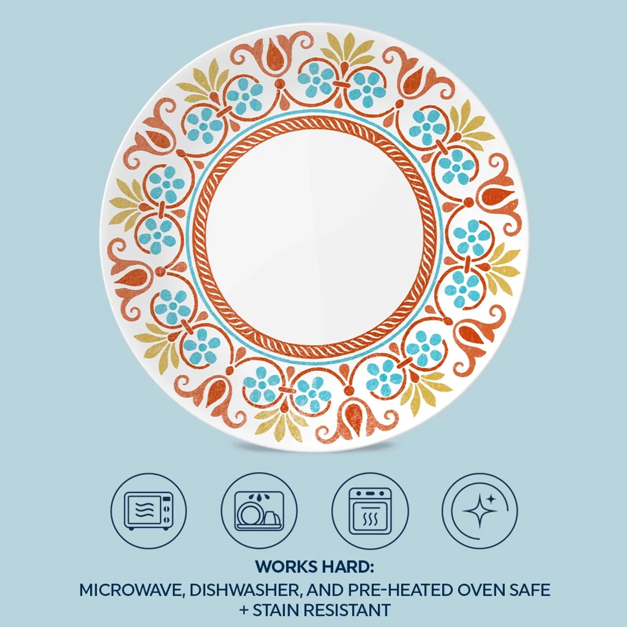 Global Collection Terracotta Dreams 10.25” Dinner Plates, 6-pack - Image 4