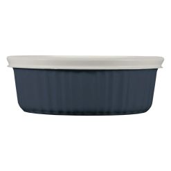 24-ounce Baking Dish with Lid, Navy